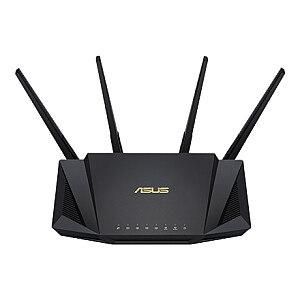 Двухдиапазонный маршрутизатор WiFi 6 Asus AX3000 RT-AX58U 802.11ax, 10/100/1000 Мбит / с, Ethernet LAN (RJ-45), 4 порта, тип антенны 4 x внешних, 1 x USB 3.1 Gen 1