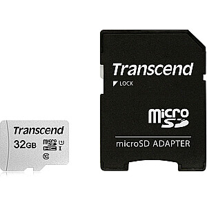 ПАМЯТЬ MICRO SDHC 32GB W/ADAPT/C10 TS32GUSD300S-A TRANSCEND