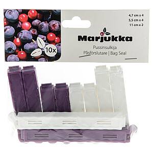 Зажимы для продуктовых пакетов Marjukka 10шт. (4,7 см, 7 см, 11 см) 277102