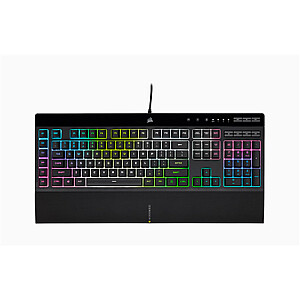 Corsair K55 RGB PRO XT žaidimų klaviatūra, RGB LED lemputė, NA, laidinis, juodas