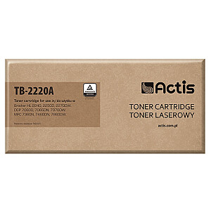 Toneris Actis TB-2220A, skirtas Brother spausdintuvui; Pakaitinis Brother TN2220; standartinis; 2600 puslapių; juodinti