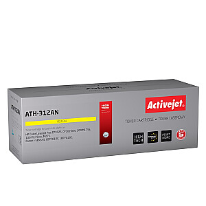Activejet ATH-312AN toneris HP spausdintuvui; HP 126A CE312A, Canon CRG-729Y keitimas; Premija; 1000 puslapių; geltona