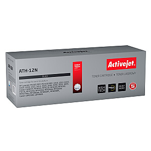 Activejet ATH-12N juoda, skirta HP spausdintuvui; Pakeitimas HP 12A Q2612A, Canon FX-10, Canon CRG-703; Aukščiausias; 2300 puslapių; juodas