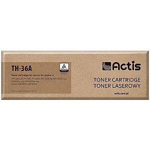тонер Actis TH-36A для принтера HP; HP 36A CB436A, замена Canon CRG-713; стандарт; 2000 страниц; чернить