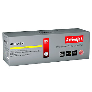 Activejet ATH-542N toneris HP spausdintuvui; HP 125A CB542A, Canon CRG-716Y keitimas; Aukščiausias; 1600 puslapių; geltona