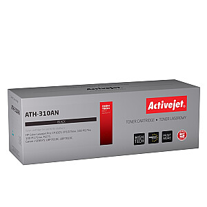 Activejet ATH-310AN toneris HP spausdintuvui; HP 126A CE310A, Canon CRG-729B keitimas; Premija; 1200 puslapių; juodas