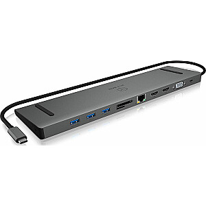 „Icy Box IB-DK2106-C“ USB-C stotis / replikatorius (60629)