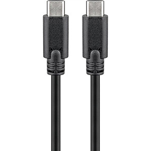 Goobay 38873 USB-C laidas (USB 3.2 kartos 2x2, 5A) Juodas