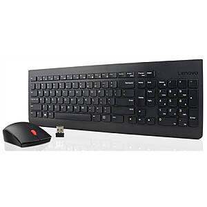 Lenovo Essential Wireless Keyboard and Mouse Combo (US Euro) Keyboard and Mouse Combo, Wireless, Mouse included, English US, EN, Numeric keypad, Black, Wireless connection