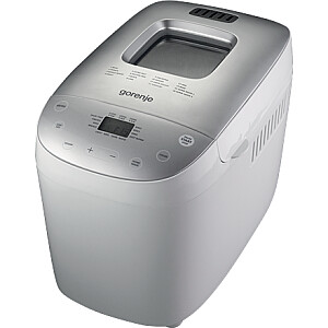 „Gorenje“ duonos kepimo mašina BM1600WG Galia 850 W, programų skaičius 16, LCD ekranas, balta / sidabrinė