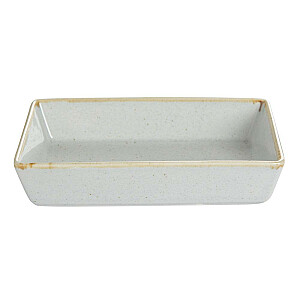 SEASONS pilka stačiakampė lėkštė su krašteliais 16x11cm, Porland