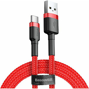 Кабель Baseus USB-A — USB-C 0,5 м, красный (CATKLF-A09)