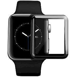 Fusion keraminio stiklo 9D ekrano apsauga Apple Watch 1/2/3 42mm juoda