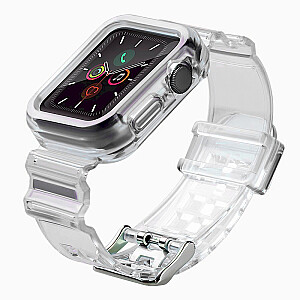 Fusion Light Set silikoninis dirželis Apple Watch 42mm / 44mm / 45mm juodas