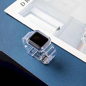 Fusion Light Set silikoninis dirželis Apple Watch 42mm / 44mm / 45mm raudonas