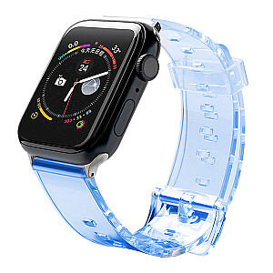 Fusion Light silikoninis dirželis Apple Watch 38mm / 40mm / 41mm mėlynas