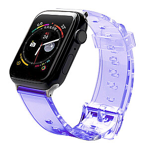 Fusion Light silikoninis dirželis Apple Watch 38mm / 40mm / 41mm violetinis