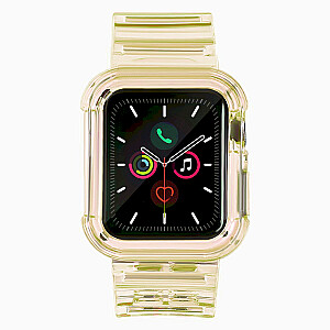 Fusion Light Set silikoninis dirželis Apple Watch 38mm / 40mm / 41mm geltonas