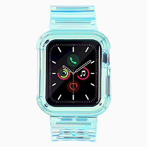 Fusion Light Set silikoninis dirželis Apple Watch 38mm / 40mm / 41mm mėlynas