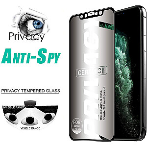 Fusion Matte Privacy Keraminė ekrano apsauga, skirta Apple iPhone 11 Pro/X/XS Black