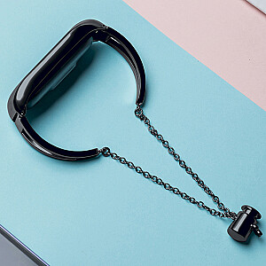 Fusion Metal Bracelet laikrodžio dirželis, skirtas Xiaomi Mi Band 3/4/5/6 juodas