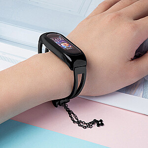 Fusion Metal Bracelet ремешок для часов Xiaomi Mi Band 3 / 4 / 5 / 6 черный