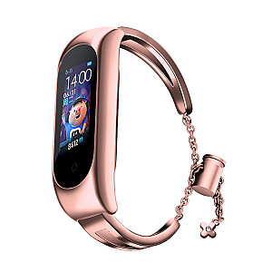 Fusion Metal Bracelet laikrodžio dirželis, skirtas Xiaomi Mi Band 3/4/5/6 rožinė