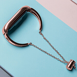 Fusion Metal Bracelet laikrodžio dirželis, skirtas Xiaomi Mi Band 3/4/5/6 rožinė