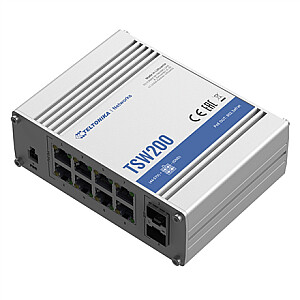 Teltonika Ethernet jungiklis TSW200 10/100/1000 Mbps (RJ-45), nevaldomas, stalinis, Ethernet LAN (RJ-45) prievadai 8