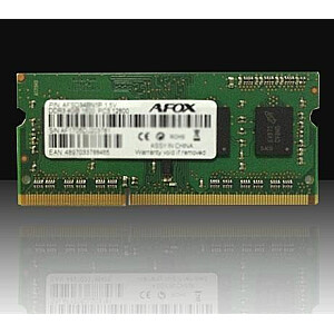 Nešiojamojo kompiuterio atmintis AFOX SODIMM, DDR3, 8 GB, 1600 MHz, (AFSD38BK1P)