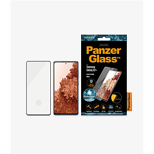 PanzerGlass Samsung, Galaxy S21+ Series, Antibacterial glass, Black, Antifingerprint screen protector, Case Friendly, Compatible with the in-screen fingerprint reader