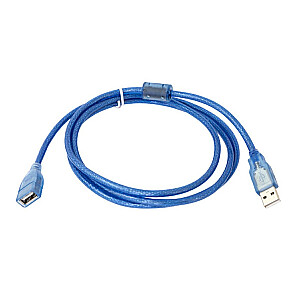 Fusion USB 2.0 1,3 m ilgintuvas su ferito žiedu (mėlynas)