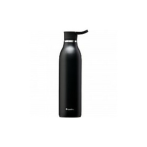 Переработанная бутылка для воды CityLoop Thermavac eCycle 0,6 л не ржавеет. стальной черный