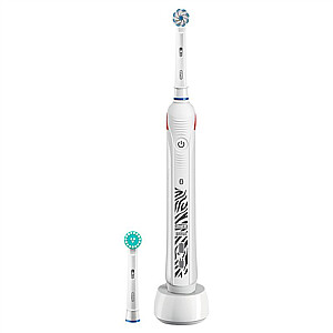 Oral-B Toothbrush Teen Rechargeable, For kids, Operating time 2 min, Number of brush heads included 2, Number of teeth brushing modes 1, White