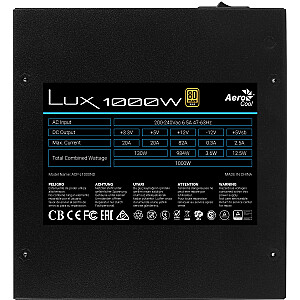 ZASILACZ AEROCOOL PGS LUX 1000W 80+ Auksinis