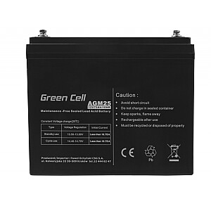 ГЕЛЕВАЯ АККУМУЛЯТОРНАЯ БАТАРЕЯ GREEN CELL AGM25 12V 75AH