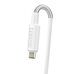 Dudao 2x USB Home Travel EU Adapter Wall Charger 5V/2.4A + Lightning cable white (A2EU + Lightning white)