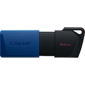 „Flash“ diskas „Kingston Kingston“ 64 GB DT EXODIA M USB3.2 GEN 1 / (JUODAS + MĖLYNAS) DTXM / 64 GB