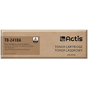 ACTIS dažų kasetė TB-241BA (Brother keičiama TN-241BK; standartinė; 2500 puslapių; juoda)