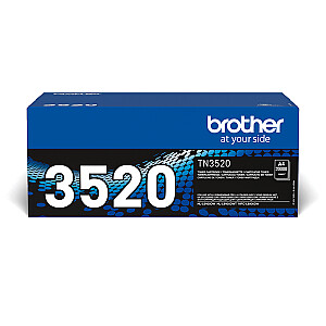 Brother TN3520 juodas dažiklis = TN-3520, 20 000 puslapių