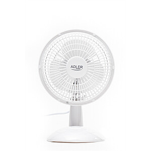 Adler AD 7301 stalinis ventiliatorius, greičių skaičius 2, 30 W, skersmuo 15 cm, baltas