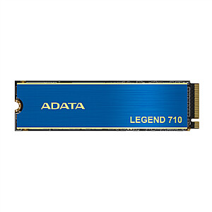 ADATA LEGEND 710 1000 GB, SSD formos koeficientas M.2 2280, SSD sąsaja PCIe Gen3x4, Rašymo greitis 1800 MB/s, Skaitymo greitis 2400 MB/s