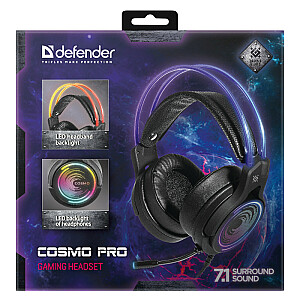 НАУШНИКИ DEFENDER С МИКРОФОНОМ COSMO PRO 7.1 RGB ПОДСВЕТКА 64536