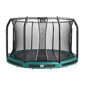 Kombinuotas tramplinas Premium Ground 251 cm, žalias