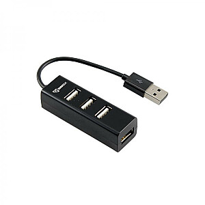 Sbox H-204 USB 4 порта концентратор черный