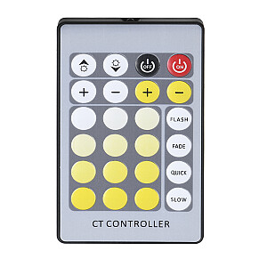 COB CCT LED juostelė 3m su maitinimo bloku + nuotolinio valdymo pulteliu IP20