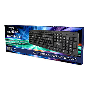 USB multimedijos klaviatūra Titanum TK107 Black