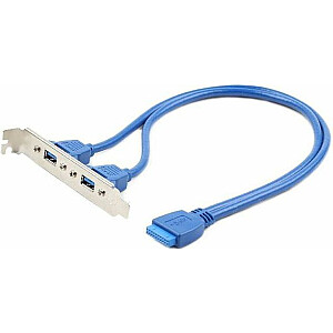 „Gembird“ USB 3.0 x2 lizdas ant silkės, skirtas korpusui (CC-USB3-RECEPTACLE)