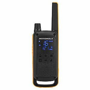 Motorola T82 Twin Pack двухсторонняя радиосвязь 16 каналов Черный, Оранжевый