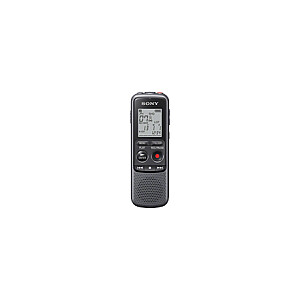 Sony ICD-PX240 Black, Grey, MP3 playback, LCD Display, MAX. RECORDING TIME MP3 8KBPS (MONAURAL)1043 Hrs 0 MinMAX. RECORDING TIME MP3 48KBPS (MONAURAL)173 Hrs 0 MinMAX. RECORDING TIME MP3 128KBPS65 Hrs 10 MinMAX. RECORDING TIME MP3 192KBPS43 Hrs 25 M